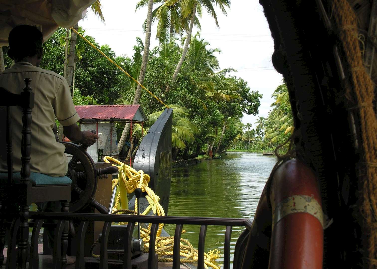 View from a Riceboat, Backwaters Kerala View from a Riceboat, Backwaters Kerala
