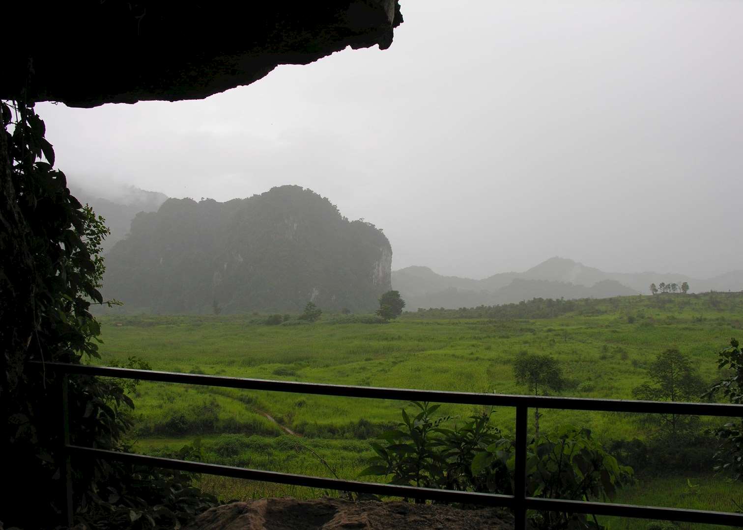 View from gun placement cave, Vieng Xai