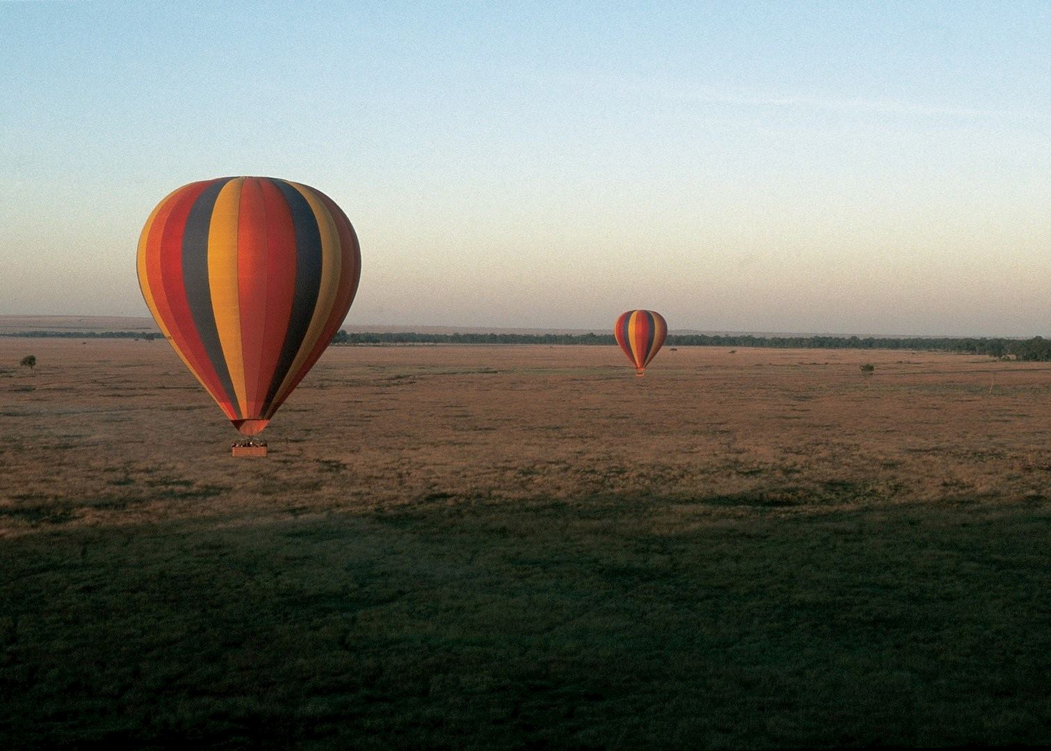 Early morning balloon safari