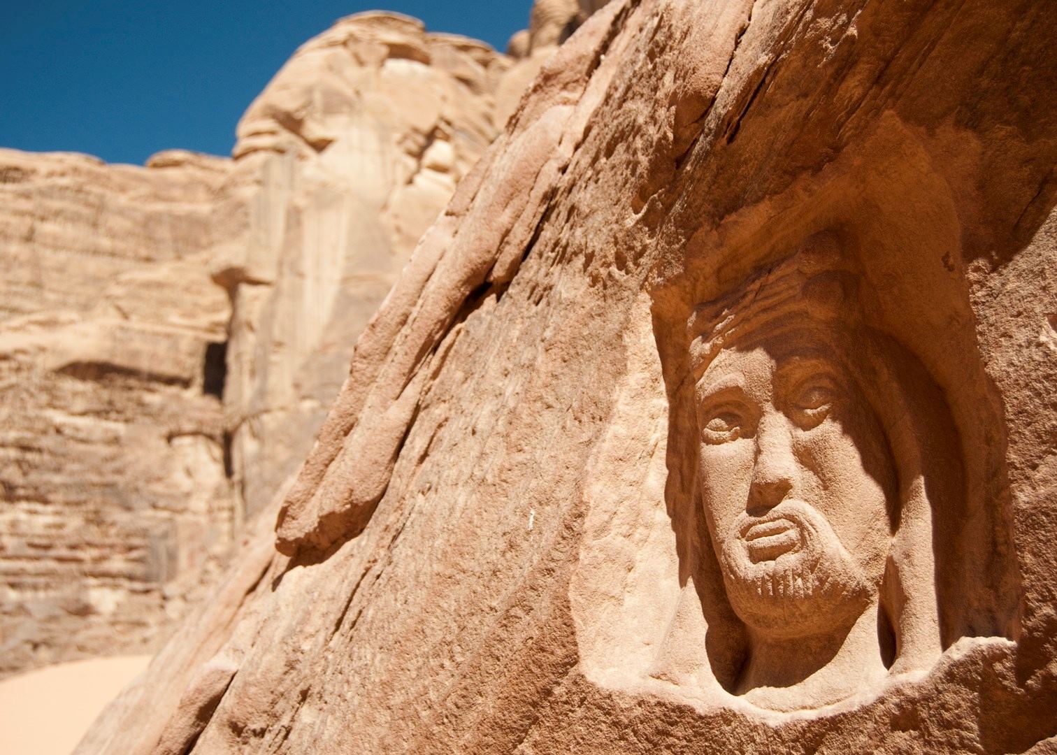 Carving of Lawrence of Arabia, Wadi Rum, Jordan