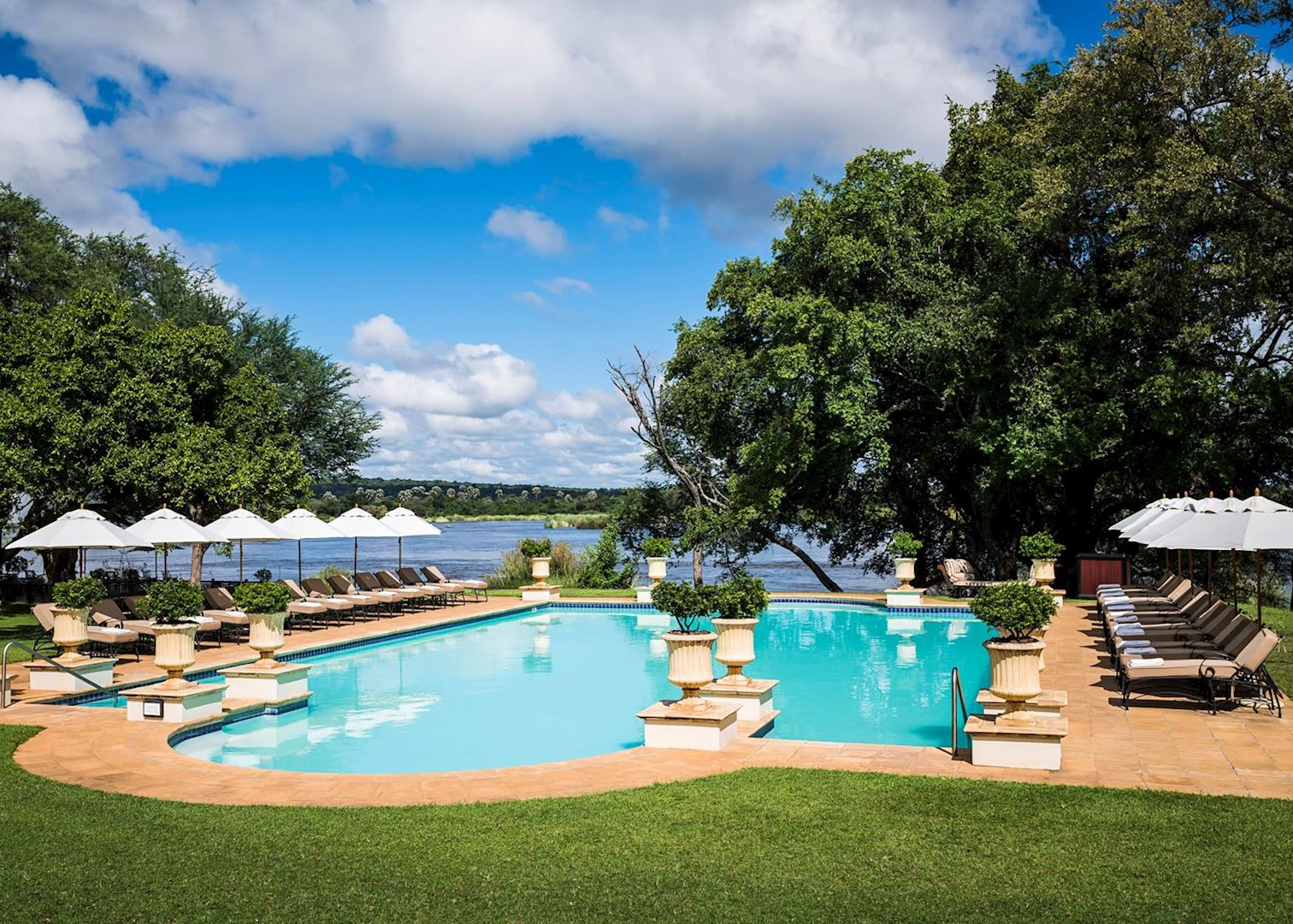 Swimming pool at Royal Livingstone by Anantara
