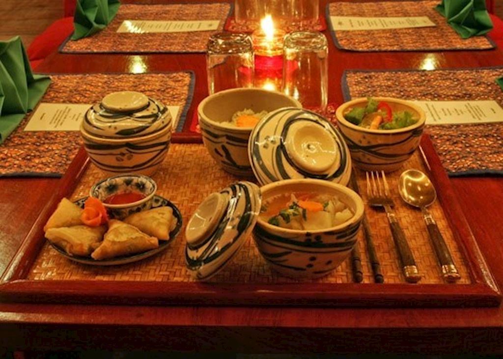 Food at the Apsara Theatre in the Angkor Village Resort and HotelSiem Reap, Cambodia