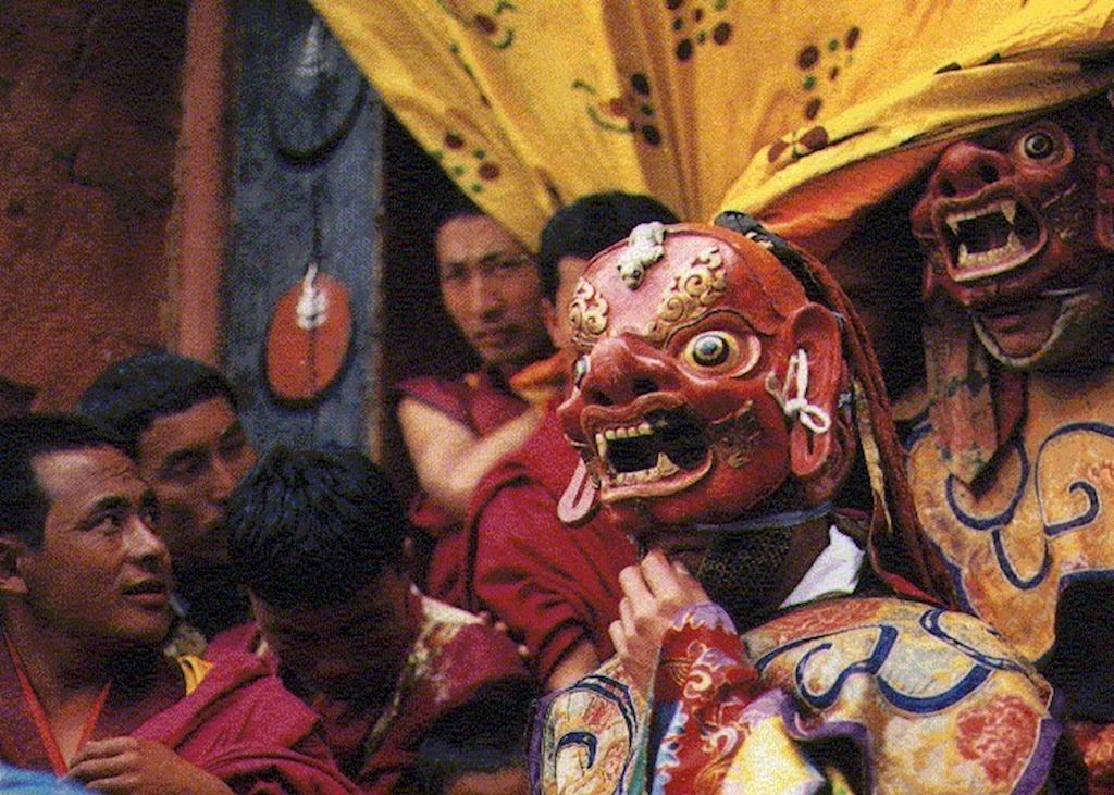 Masked dancer at the Paro Tsechu