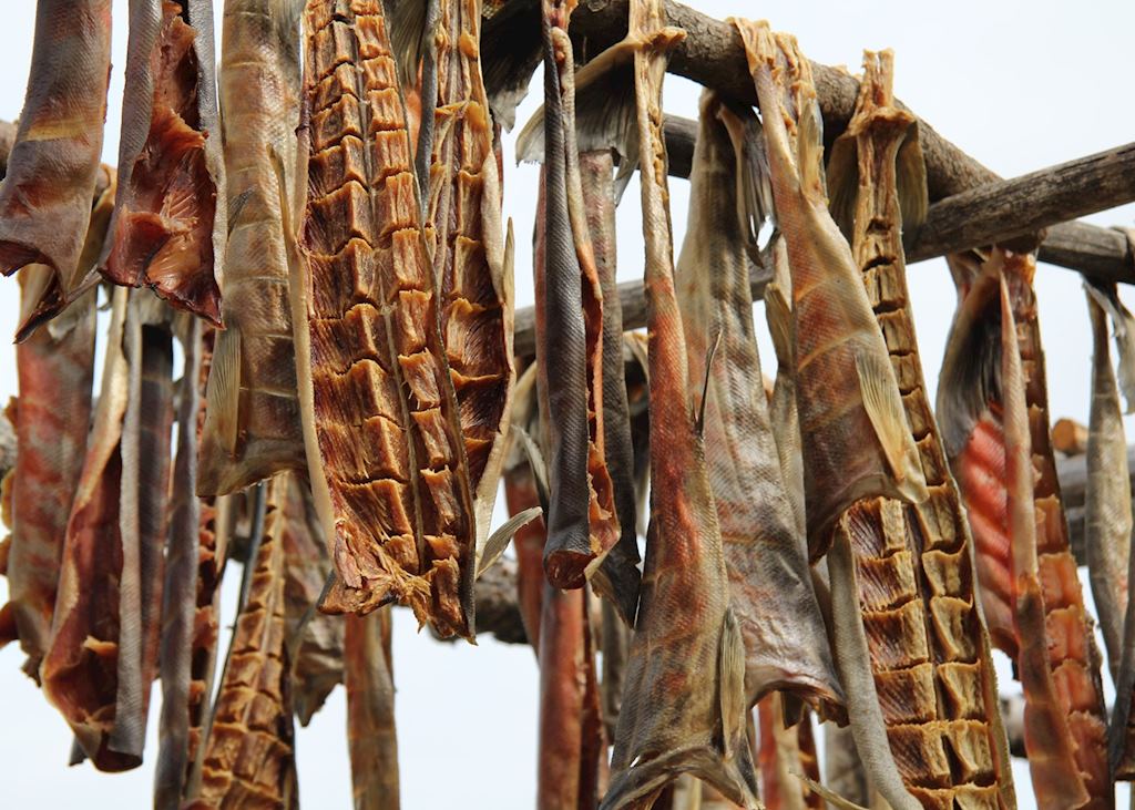 Dried fish, riverboat discovery tour