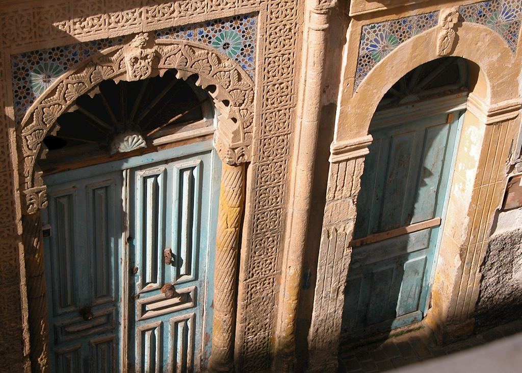 Mosaic doors in Essaouira, Morocco
