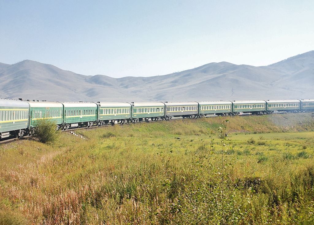 Trans-Mongolian train between Ulaan Batar and Beijing