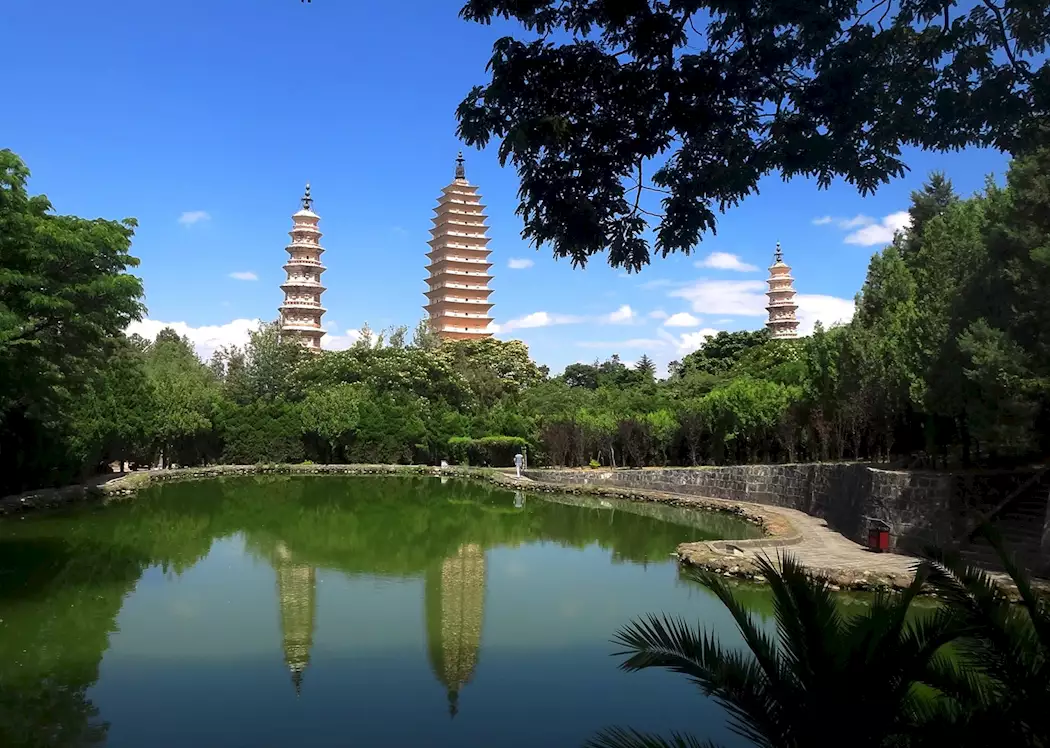 Three Pagodas Reflection Pond in Dali
