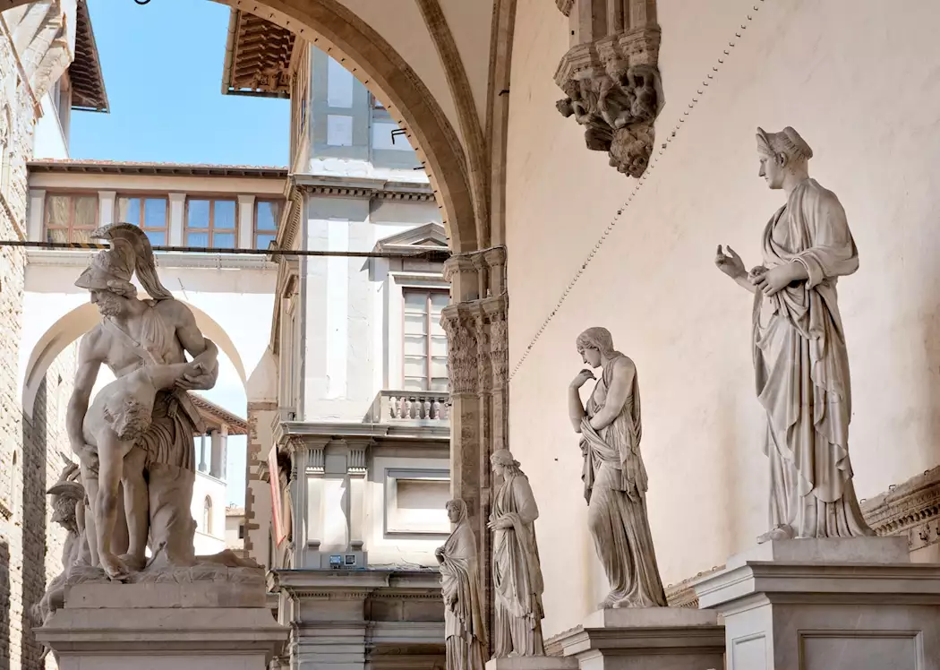 Statues in the Loggia Dei Lanzi, Florence