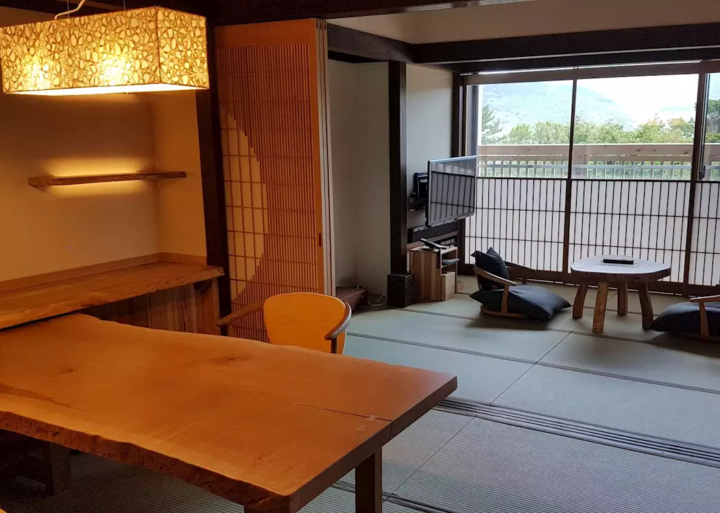 Ebine room living area at Madoka no Mori, Hakone