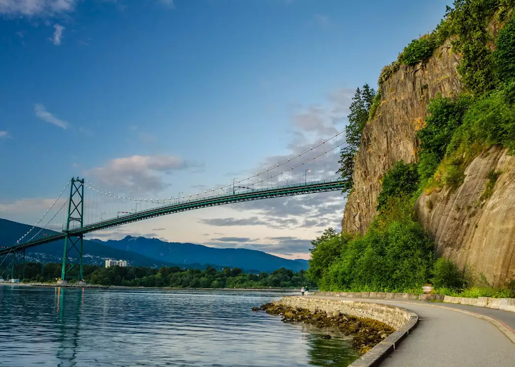 View of the Lions Gate Bridge from Stanley Park, Vancouver
