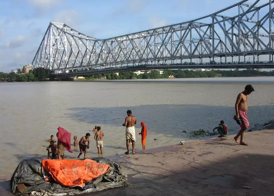 The Howrah Bridge and the Hooghly River Calcutta 