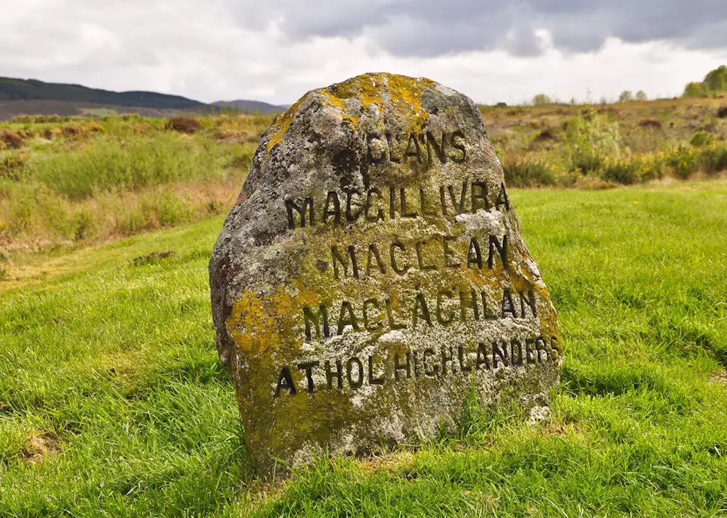 Jacobite gravestone at Culloden