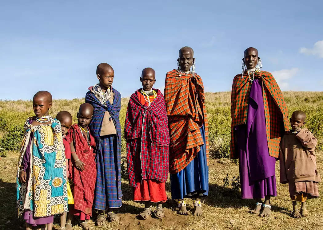 Maasai family in Tanzania