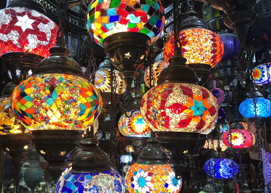 Arabian lamps at Muscat souq, Oman