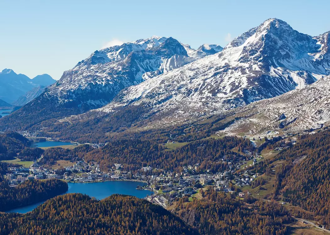 Upper Engadin Valley view of St. Moritz