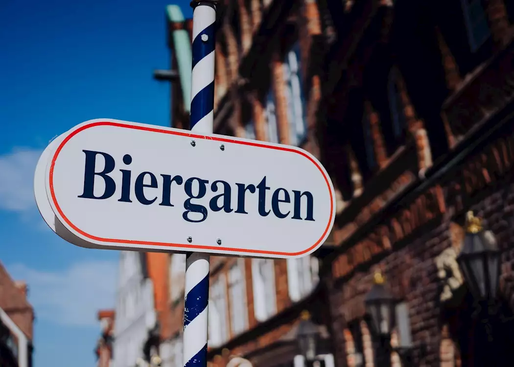 Biergarten sign, Munich
