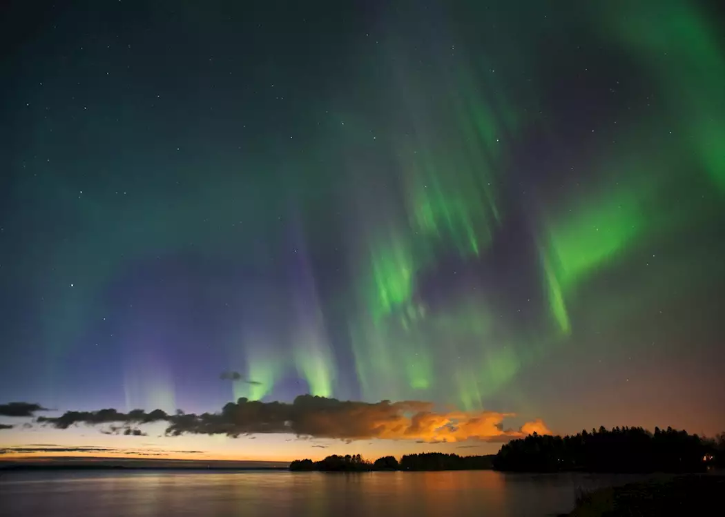 Northern lights above the Lule River