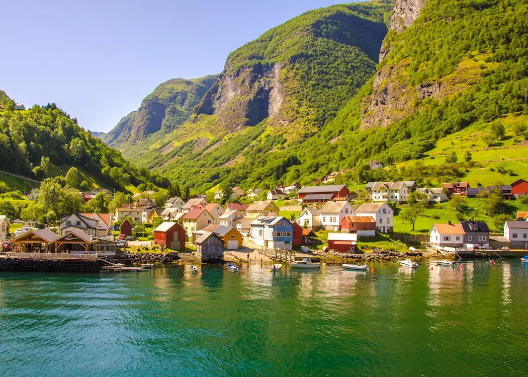 Village on the shore of Nærøyfjord