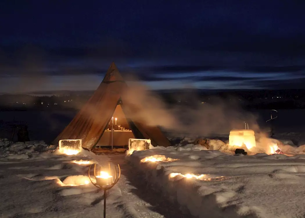 Ice dining under the northern lights, Sweden | Audley Travel US