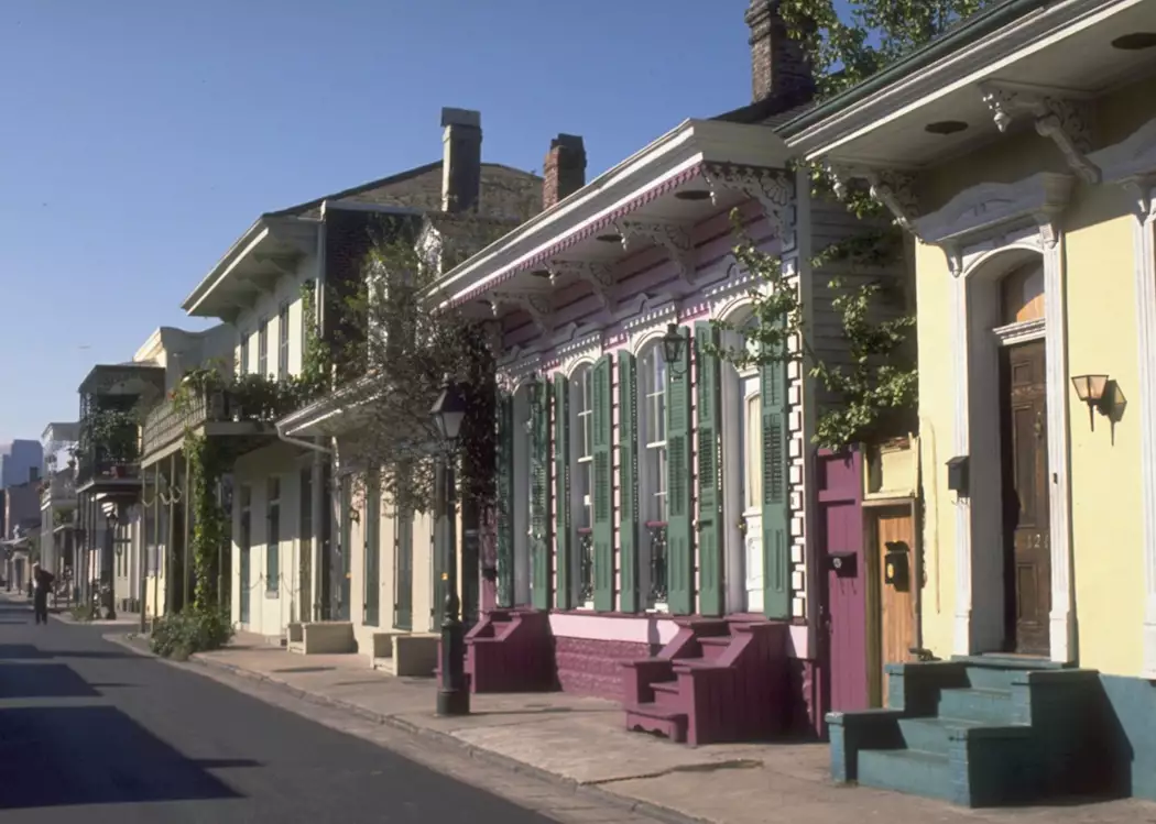 Bourbon Street houses, New Orleans