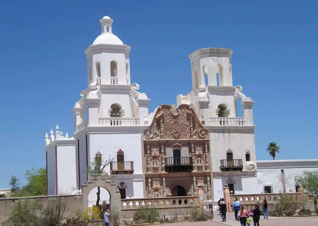 The Mission Church of San Xavier del Bac near Tucson