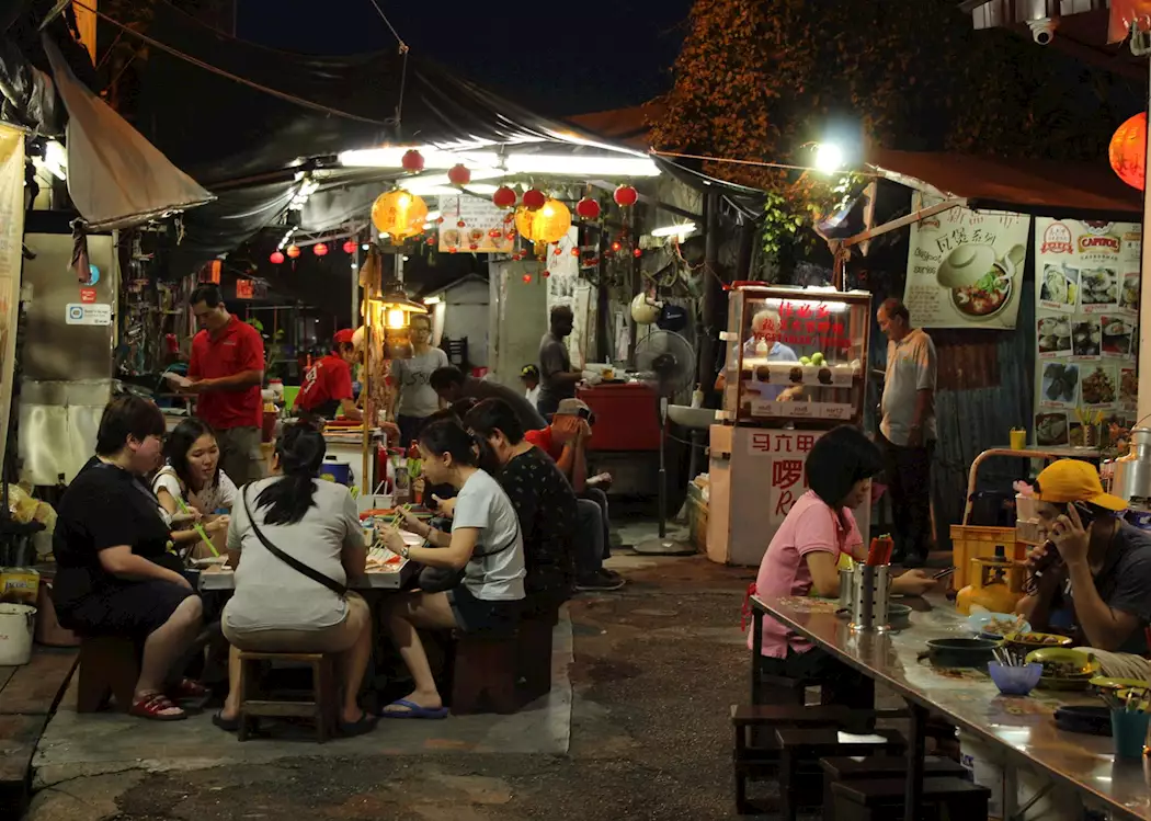 Local street food alley in Malacca