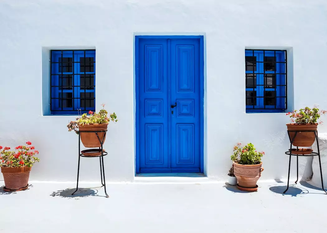 Bright doorway, Santorini