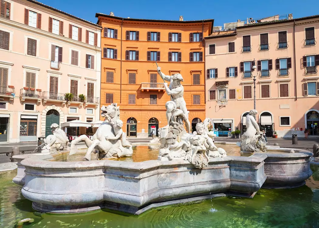 Neptune Fountain in Piazza Navona, Rome