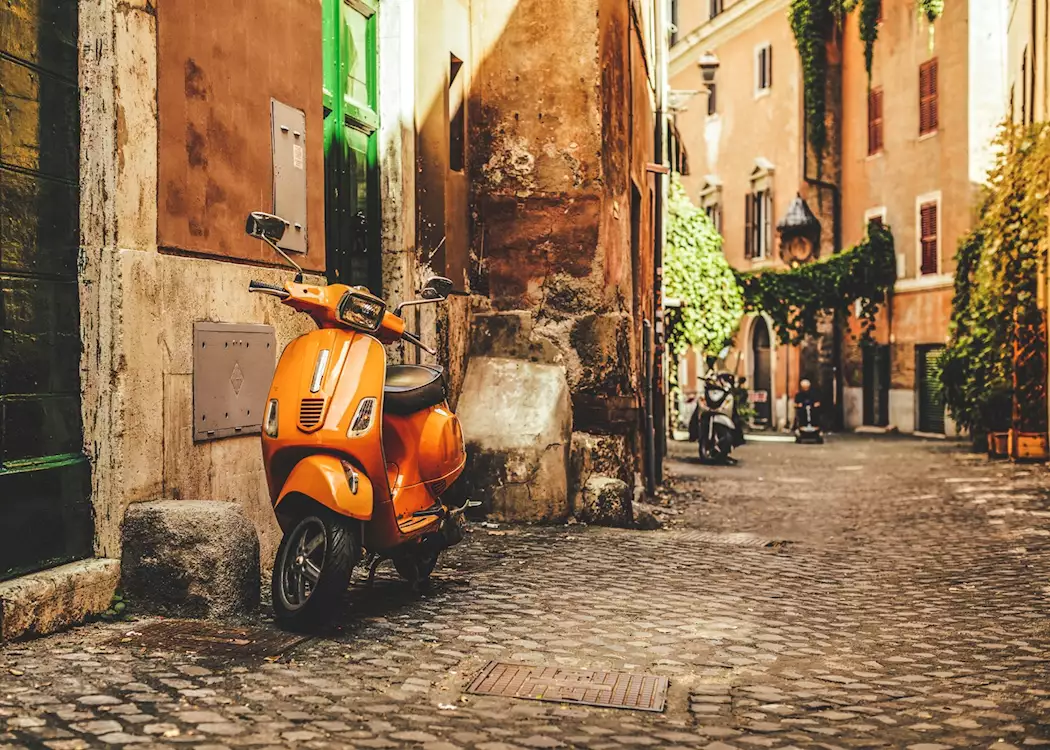 Street view in Trastevere, Rome