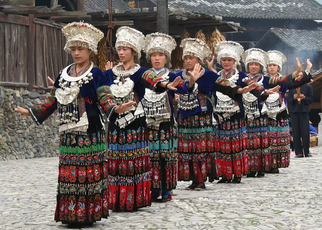 Miao festival dancers, Guizhou