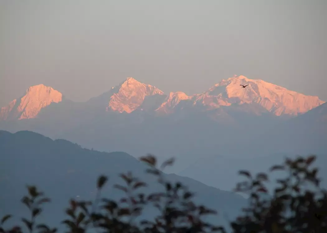 Sunrise over the Himalayas, from Nagarkot