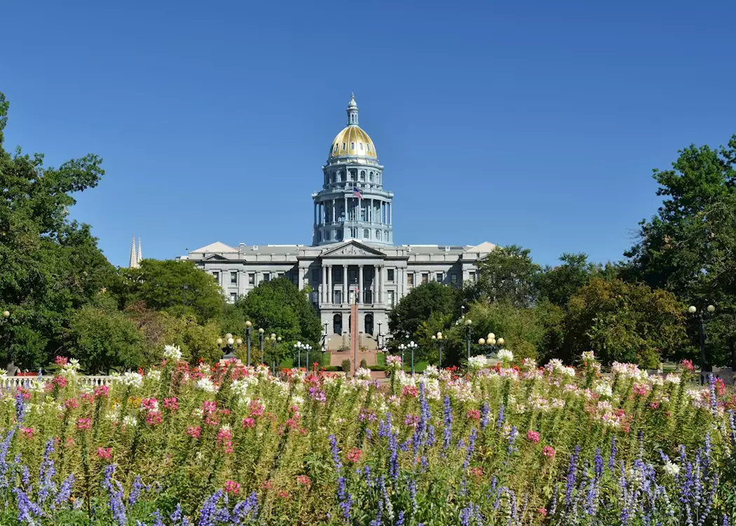 Garden and Colorado State Capitol 