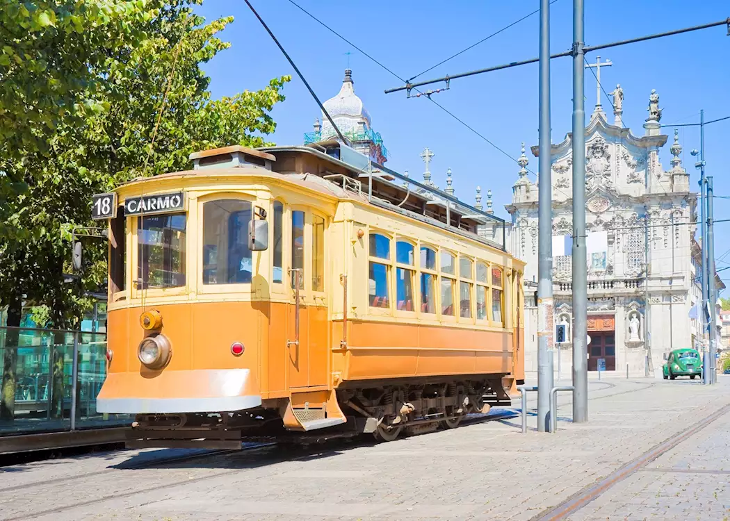 Tram and cityscape, Porto 