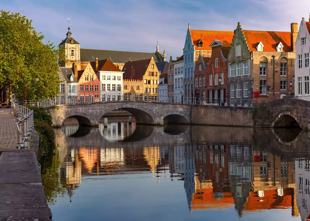 Stone bridges in Bruges, Belgium