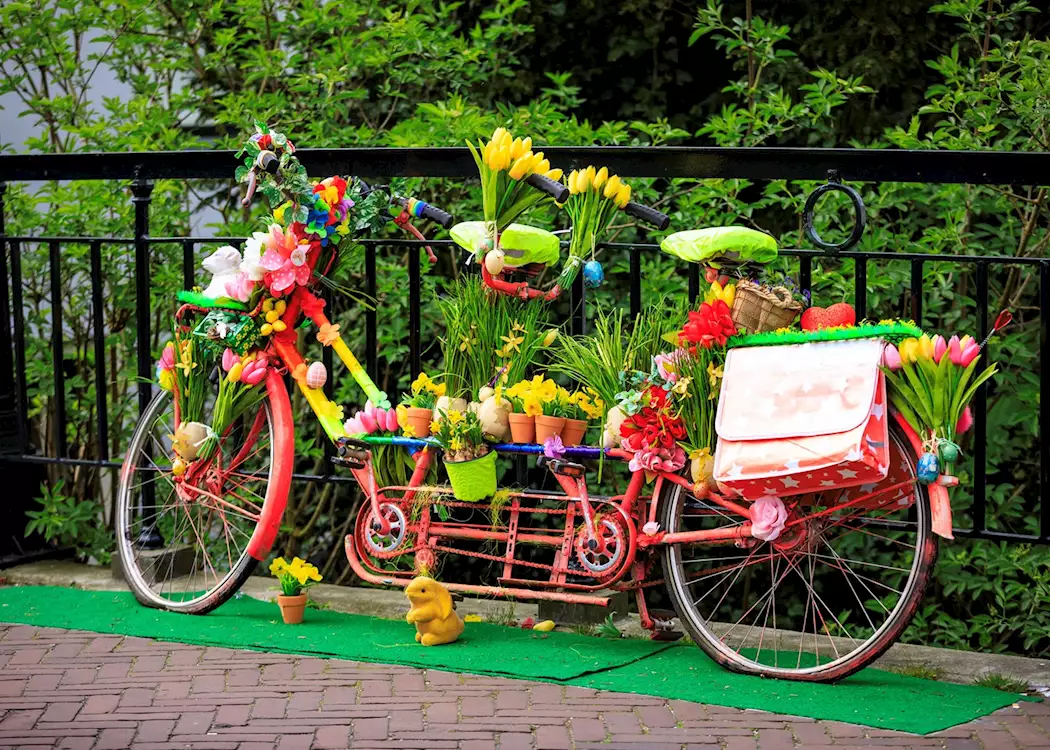 A decorative bicycle in Edam