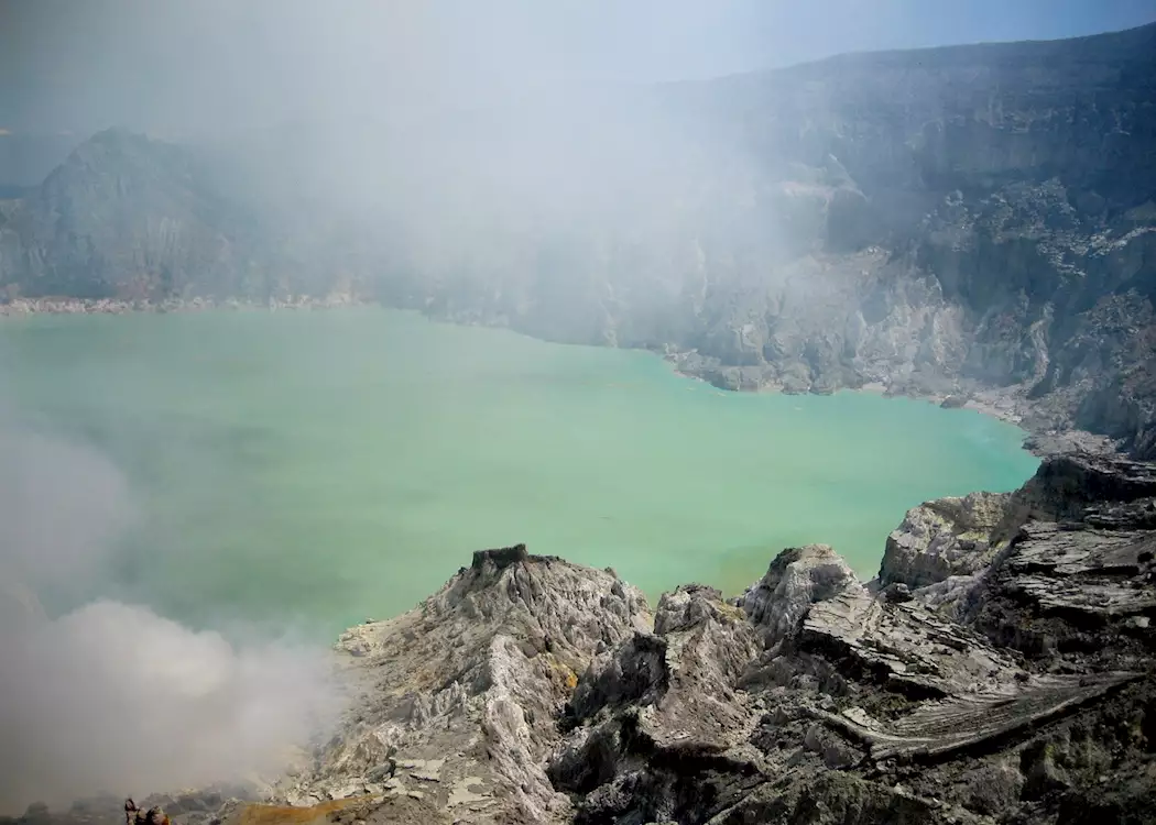 Crater lake in Ijen Plateau, Indonesia