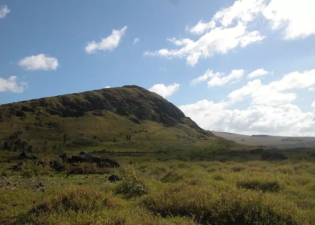 View of Rano Raraku, Easter Island