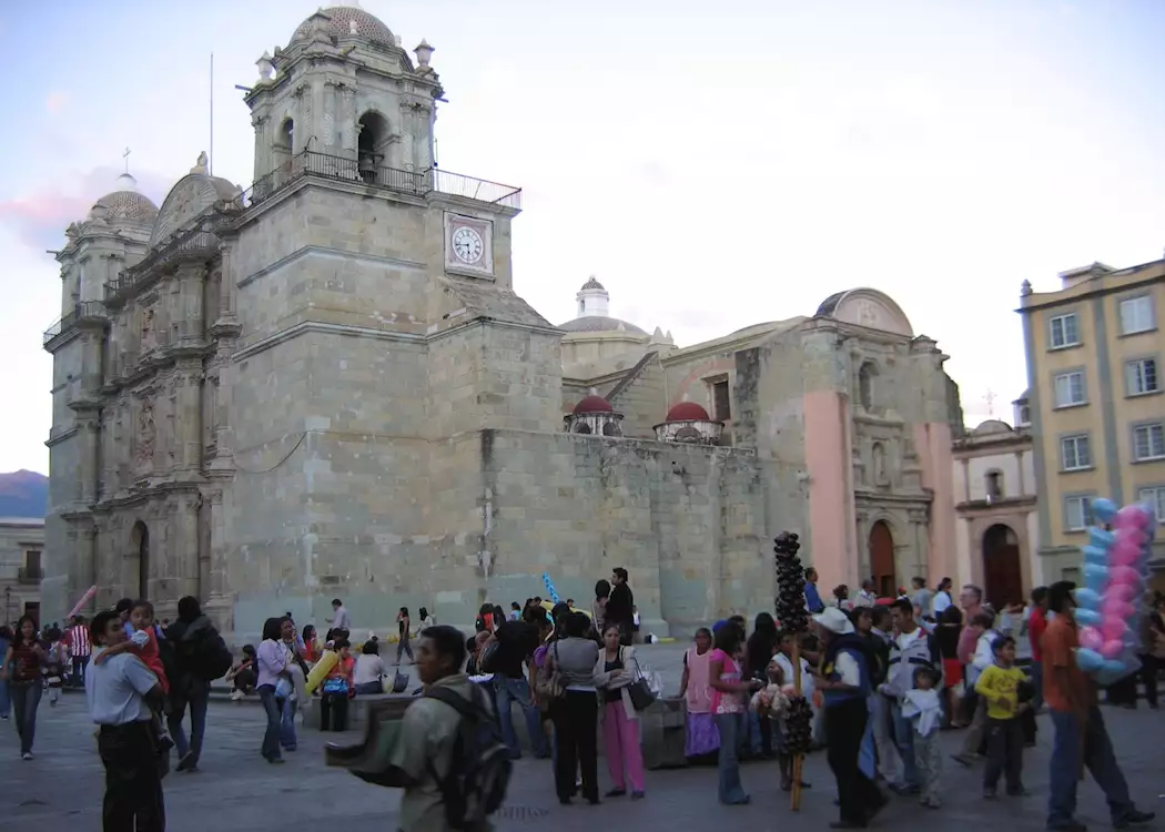 Oaxaca evening in the plaza