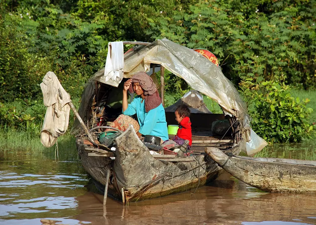 Houseboat on Tonle Sap Lake, near Siem Reap