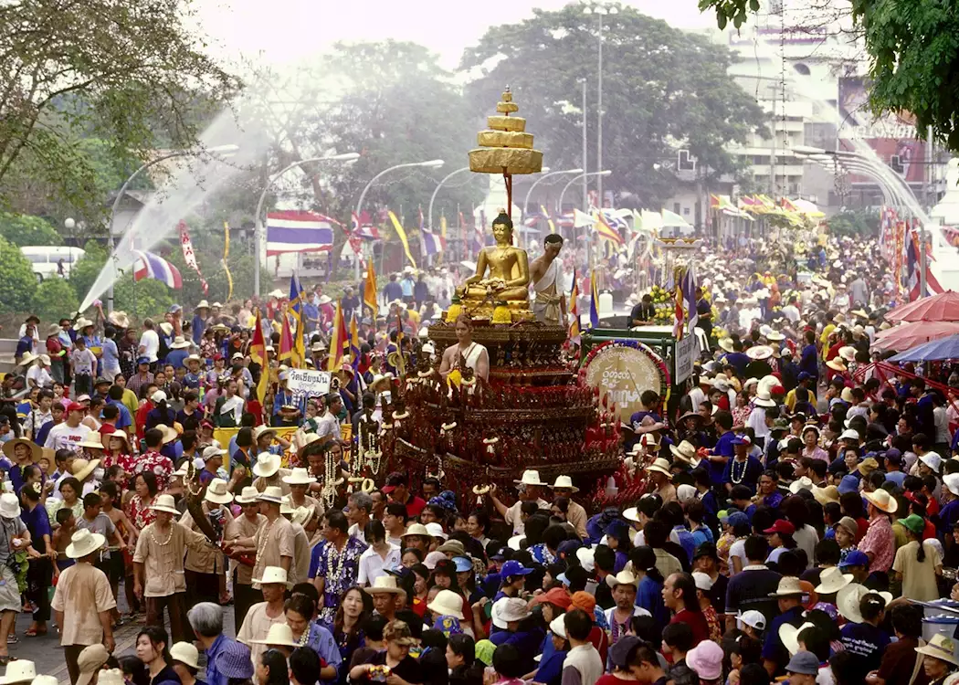 Celebrating the Songkran festival, chiang Mai