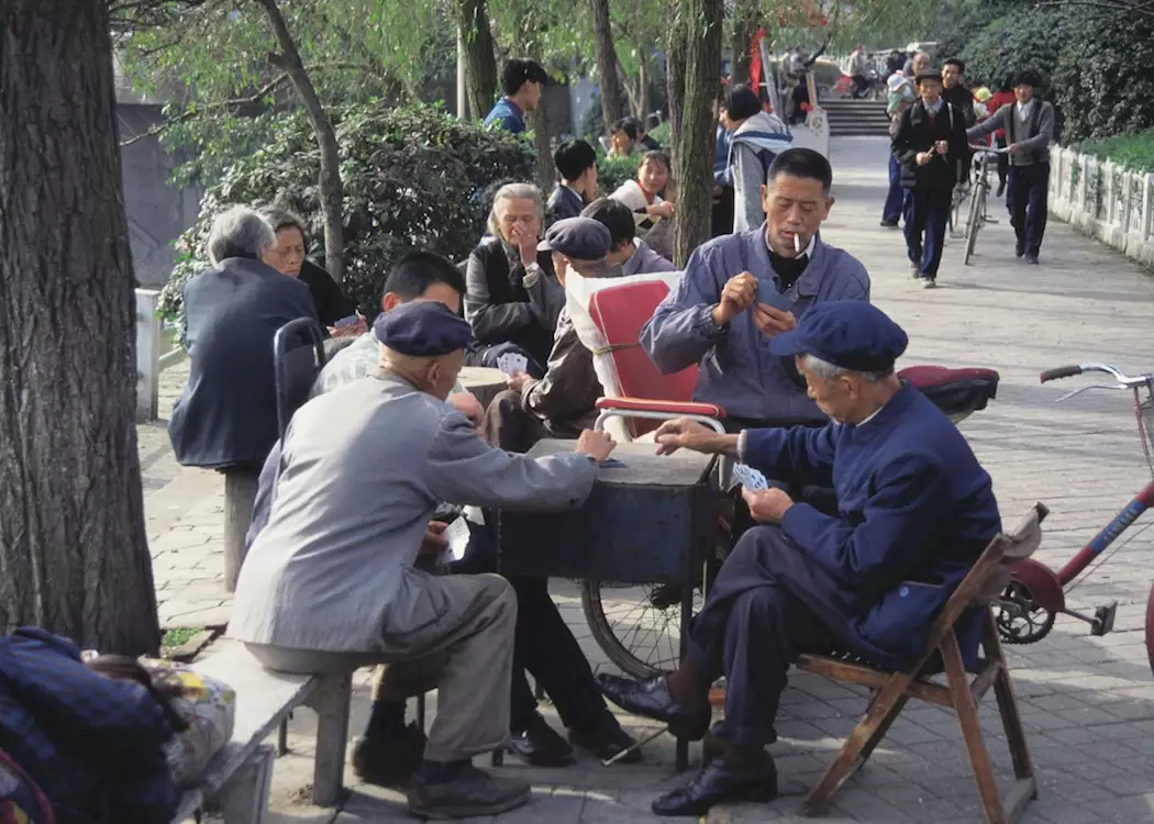 Old men playing cards