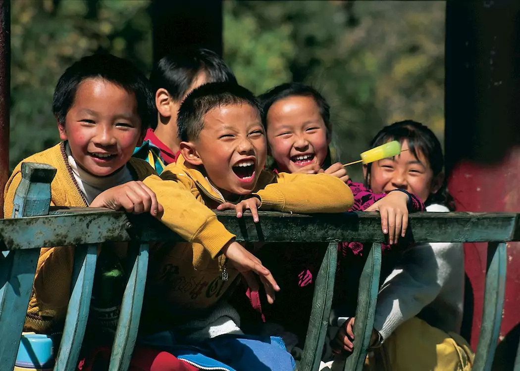 Children playing, Kunming