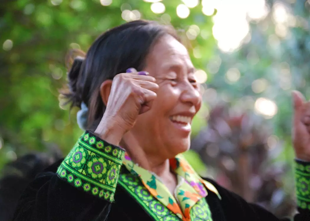 A delighted Lahu lady, Golden Triangle, Thailand