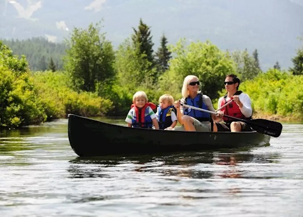 Canoeing on the River of Golden Dreams near Whistler
