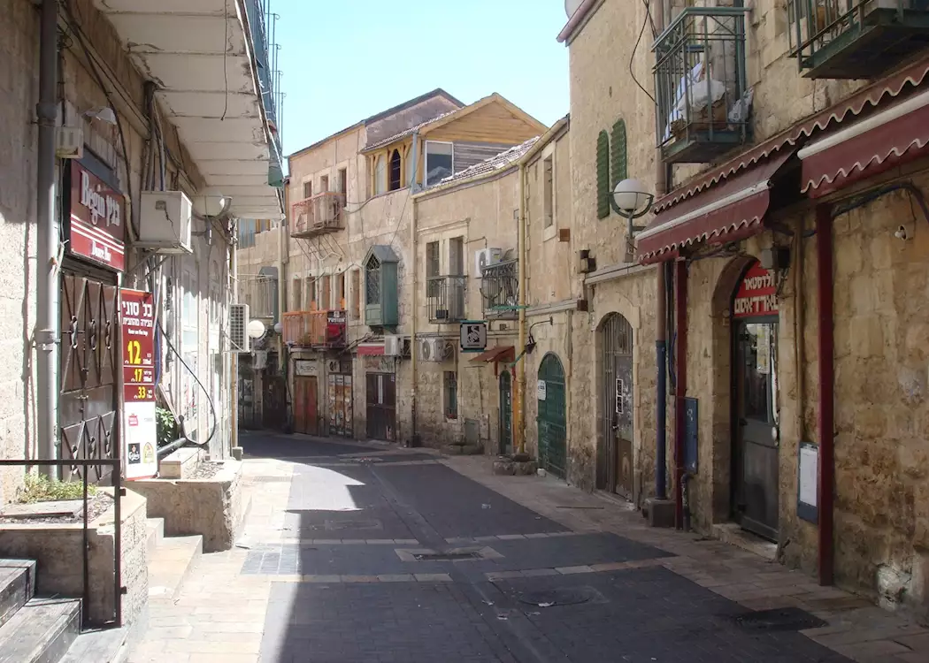 Deserted street during Shabbat in Jerusalem, Israel