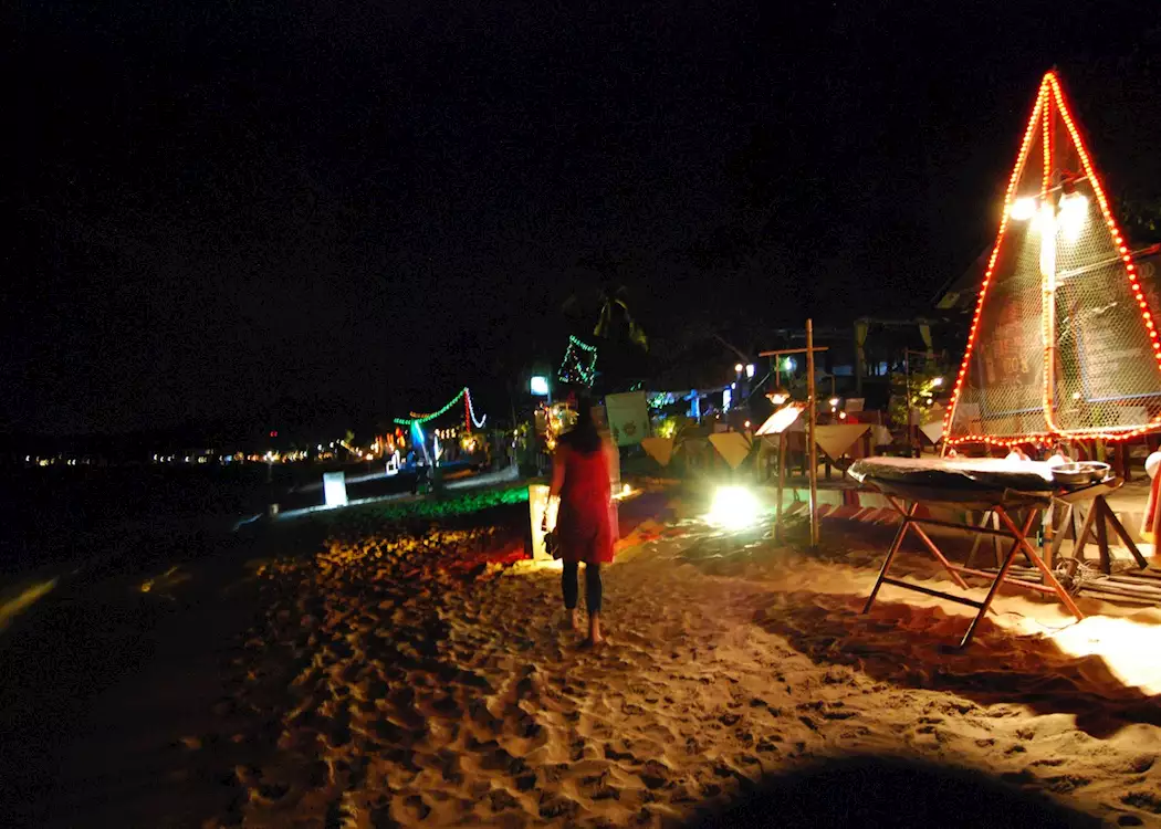 Bophut beach at night, Koh Samui