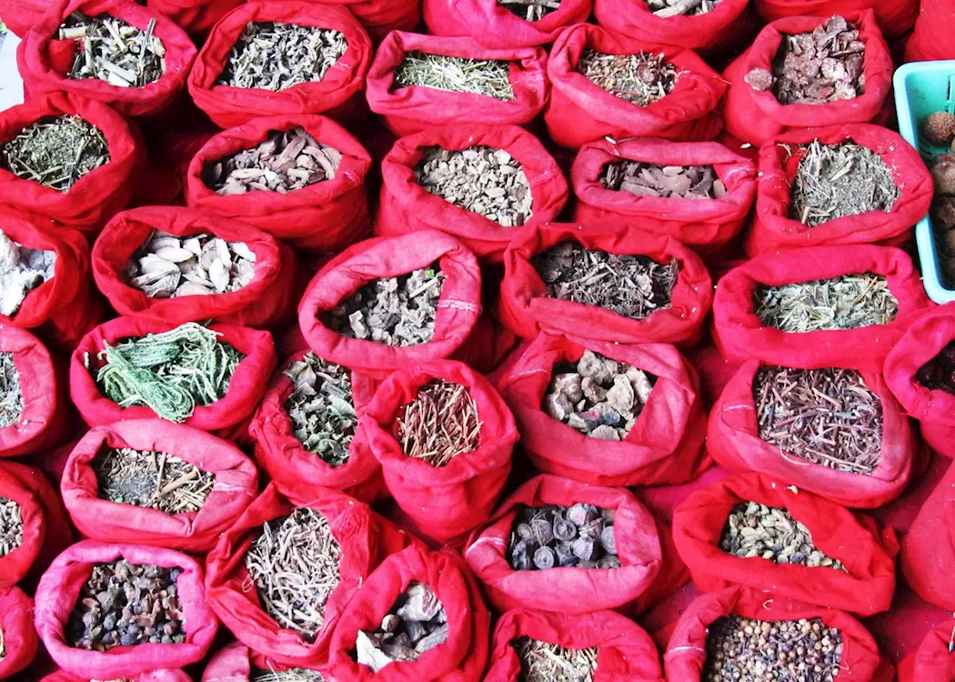 Herb market, Dali, China