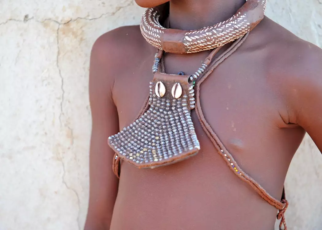 Typical Himba jewellery, Namibia
