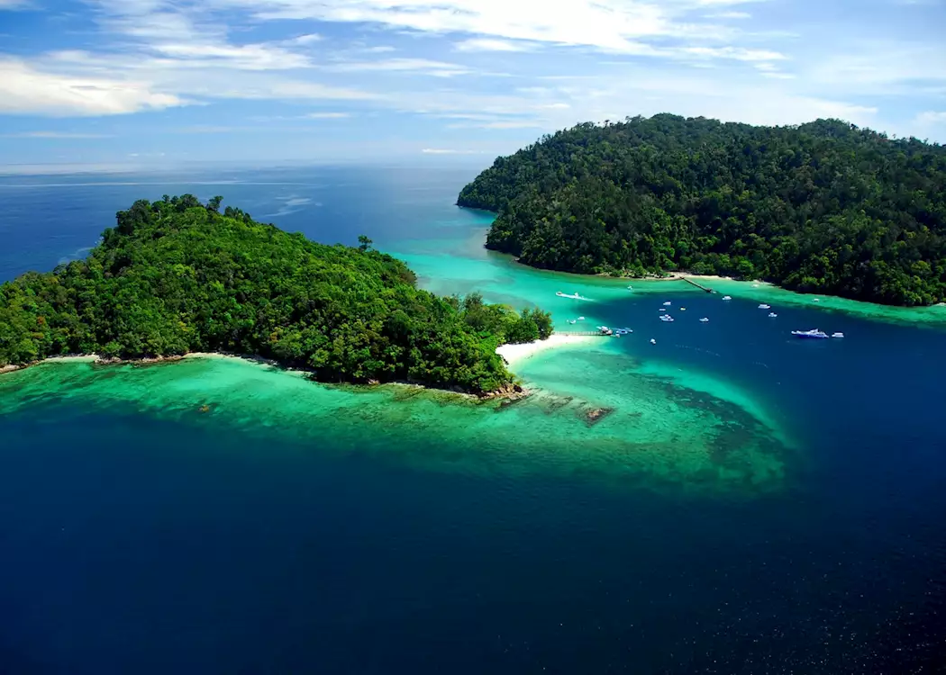 Sapi (left) and Gaya (right) Island, Borneo