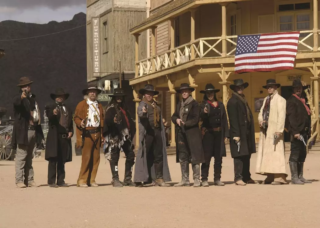 Gunfighters on a Tucson cowboy film set